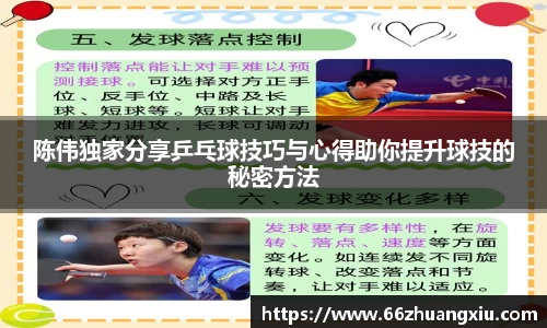 陈伟独家分享乒乓球技巧与心得助你提升球技的秘密方法